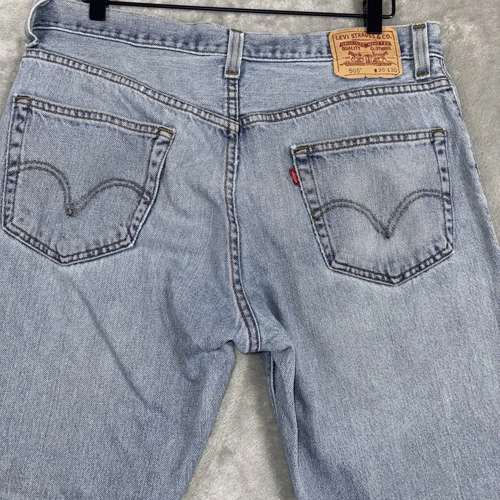 Vintage Levis 505 Jeans Mens 36x30*Blue Regular Fit Straight Leg Y2K Faded Denim